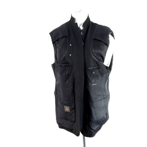 Paul Betenly Lanificio Filarte‎ Thomas Wool 2 Button Blazer 44R Black - Picture 10 of 11